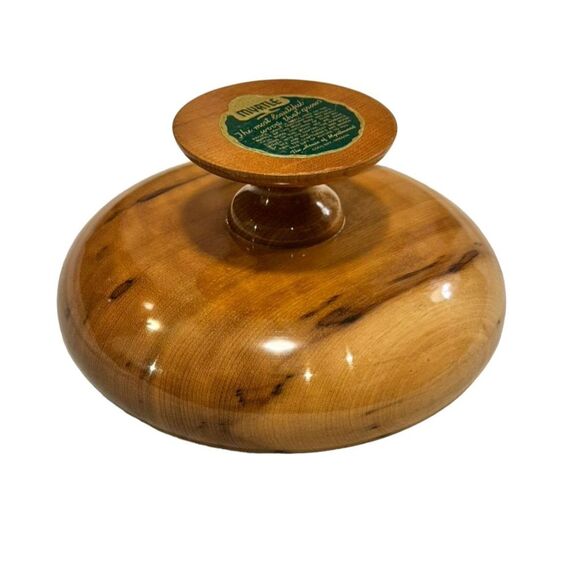 Rare Vintage Myrtle Wood Pedestal Bowl - Picture 4 of 8